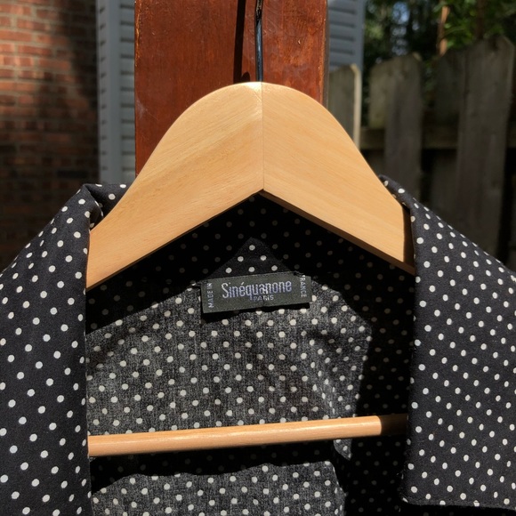 Vintage ‘Sinéquanone Paris’ Polkadot Wrap Dress - Picture 2 of 2